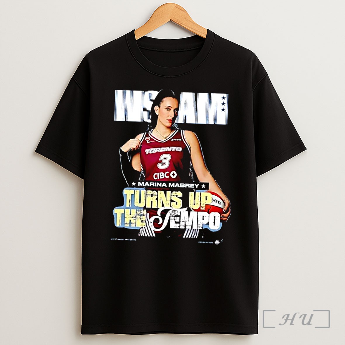 Officials Wslam Cover Collection Marina Mabrey Turns Up The Tempo Toronto Black Shirt