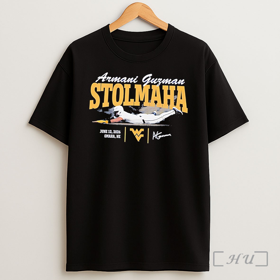Officials West Virginia Mountaineers Armani Guzman Stolmaha Tee Shirt