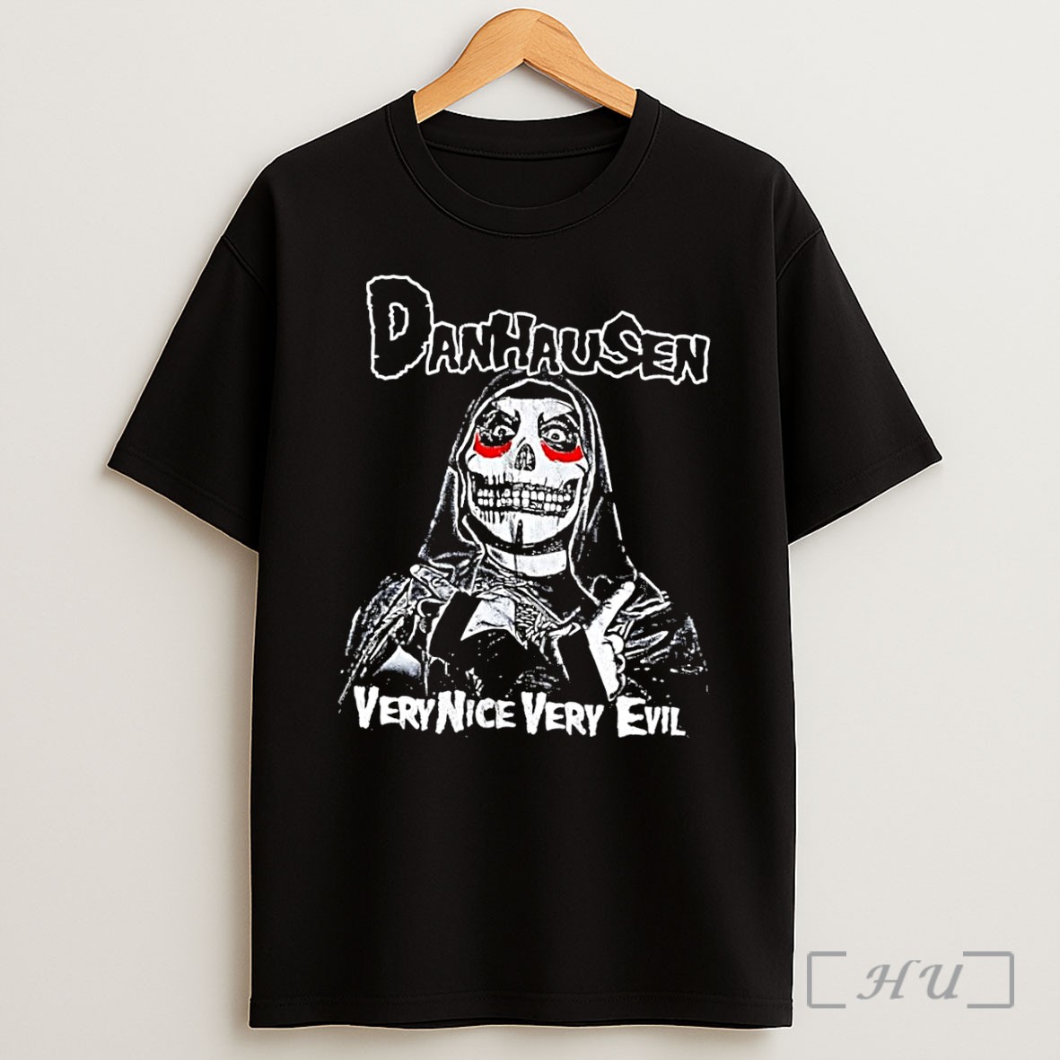 Officials Wicked Drawings Danhausen Pointing Fingers Very Nice Very Evil Black Shirt