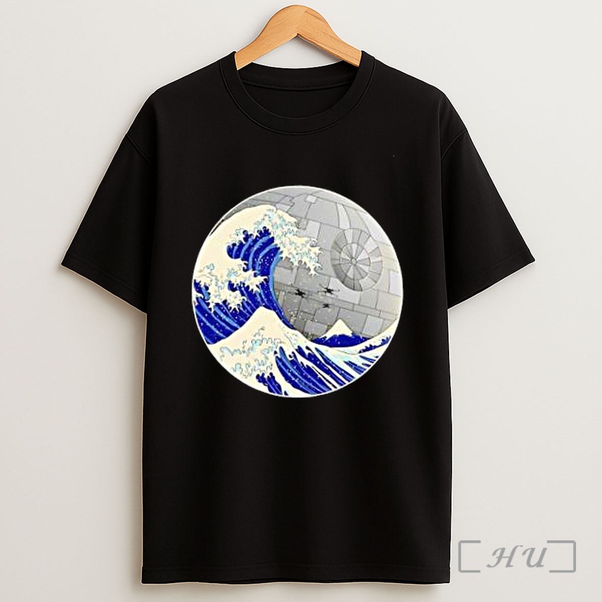 Officials X Wing Starfighters Death Star Star Wars The Great Wave Off Kanagawa Shirt