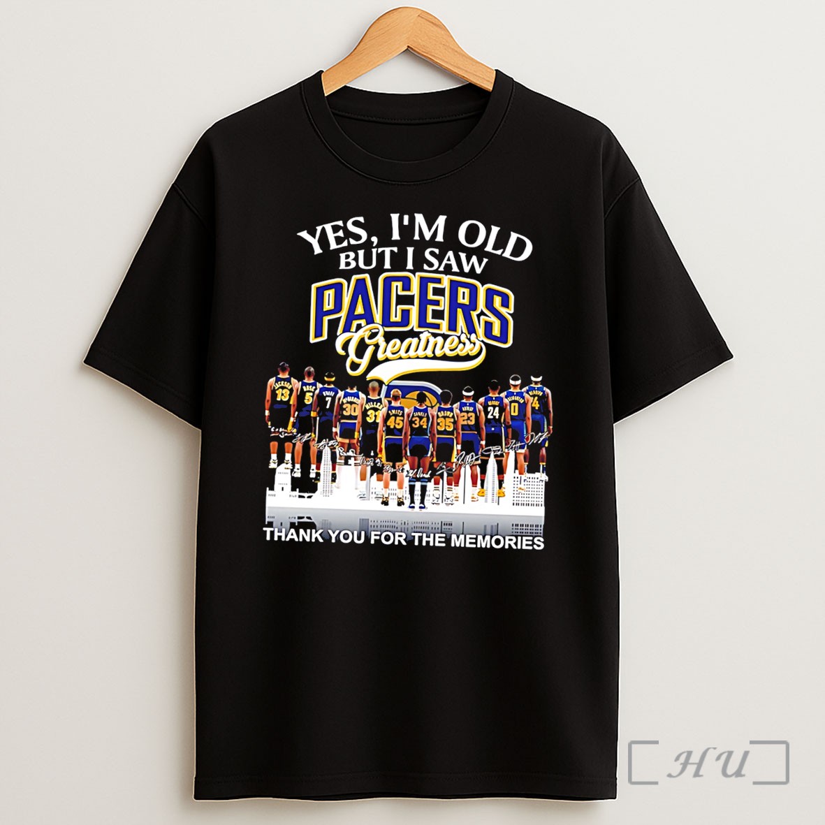 Officials Yes Im Old But I Saw Indiana Pacers Greatness Thank You For The Memories Tee Shirt