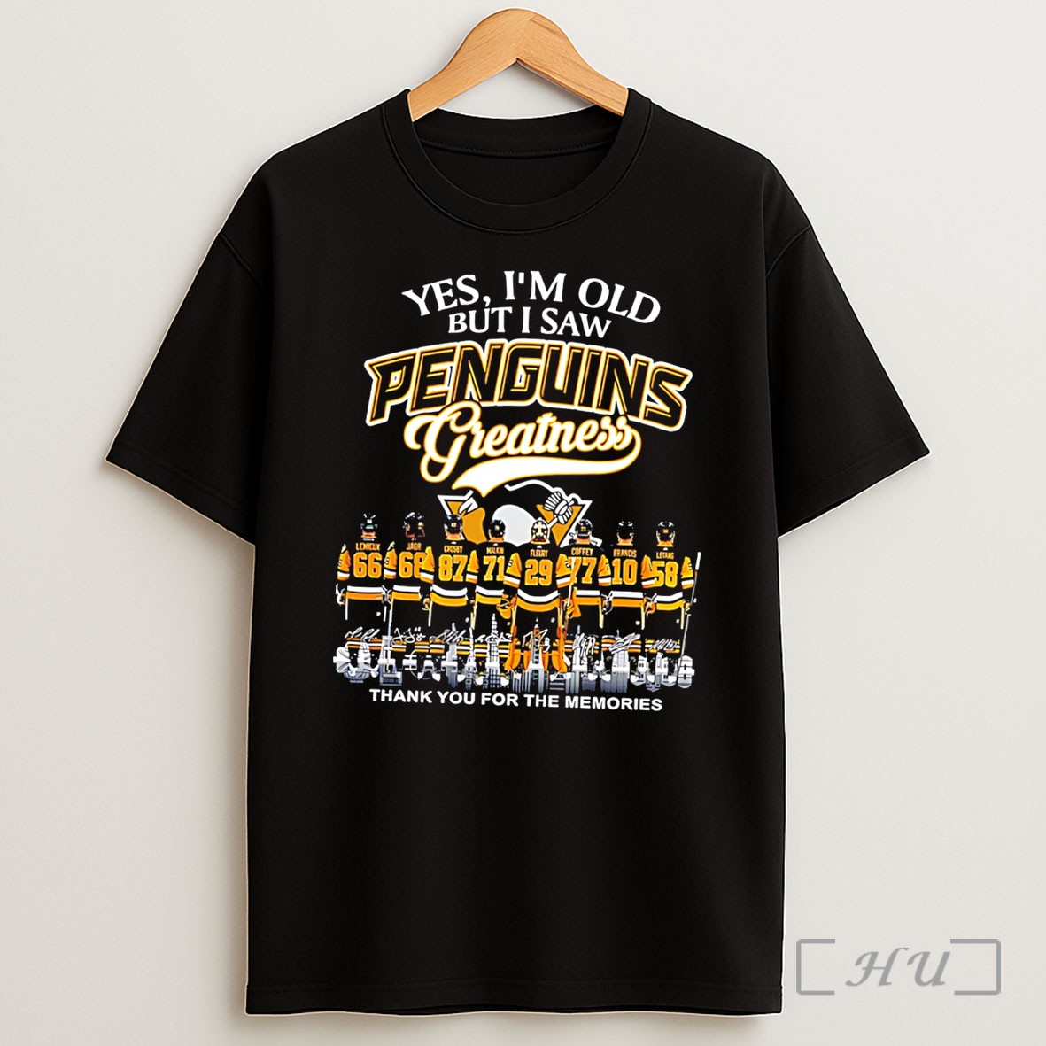 Officials Yes Im Old But I Saw Pittsburgh Penguins Greatness Thank You For The Memories Tee Shirt