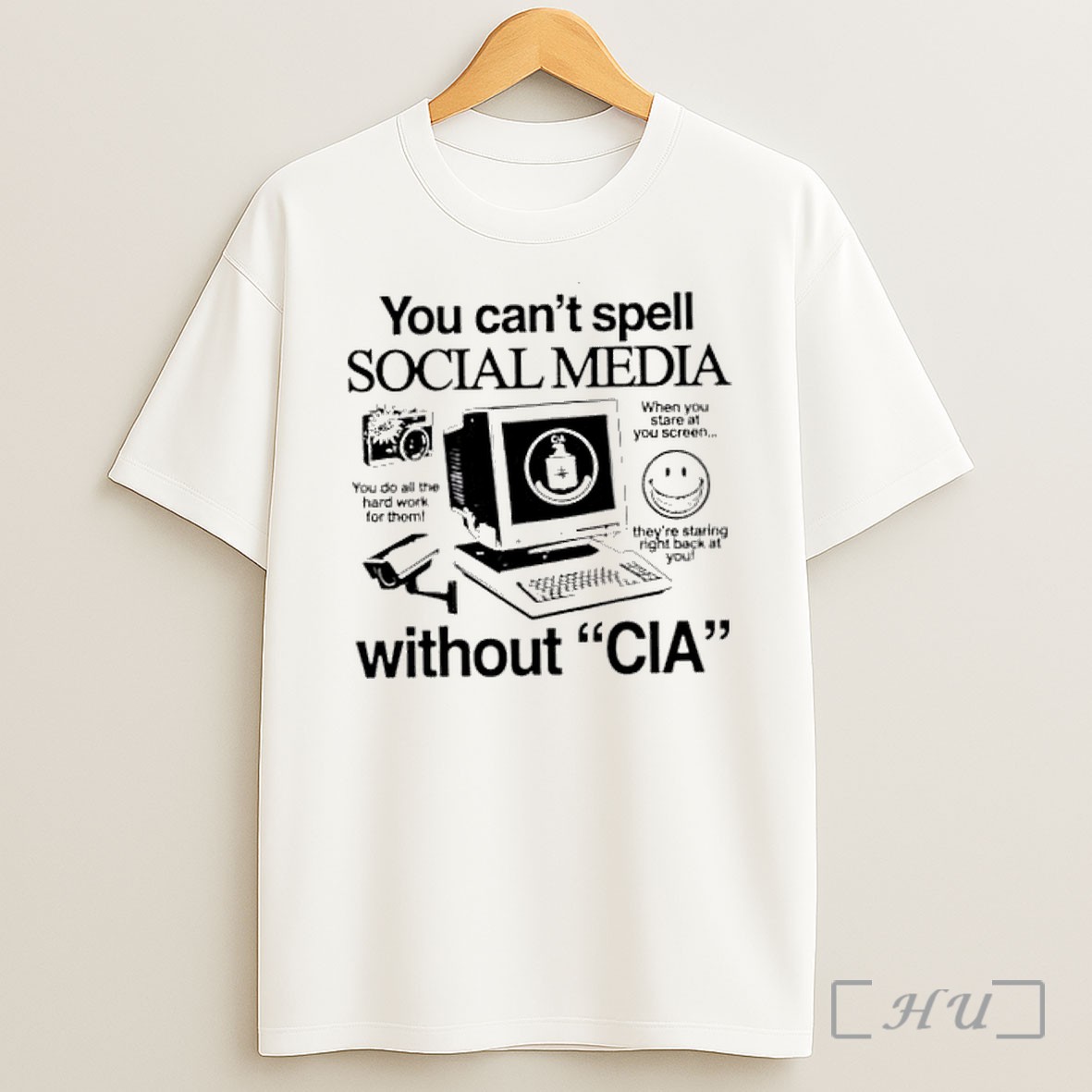 Officials You Cant Spell Social Media Without Cia Conspiracy Surveillance Theory Shirt