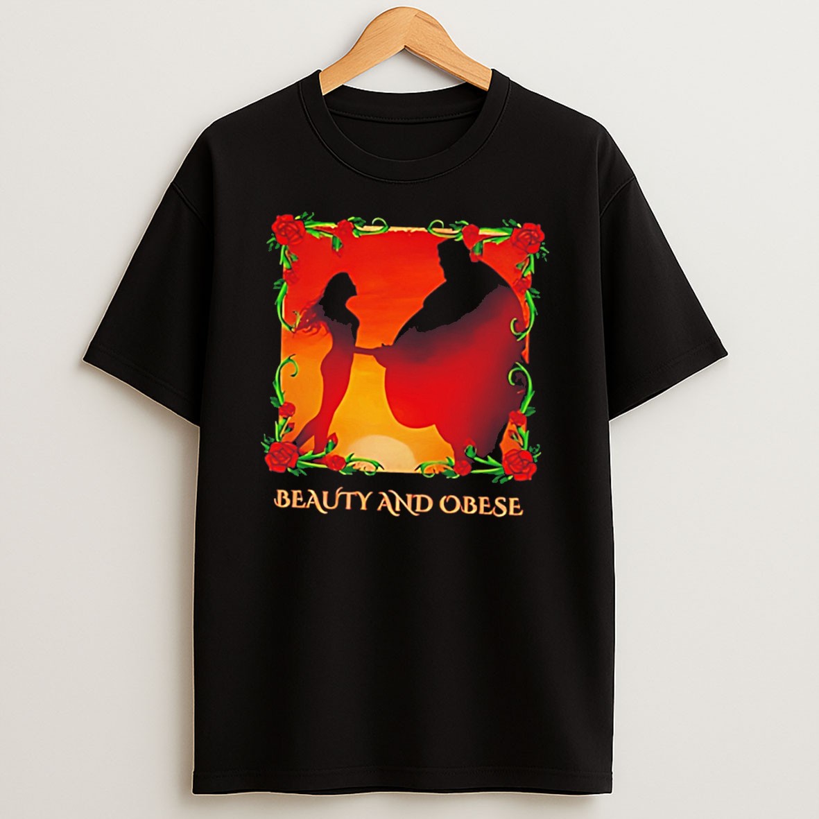 Original Beauty And Obese Meme Graphic Tee T Shirt