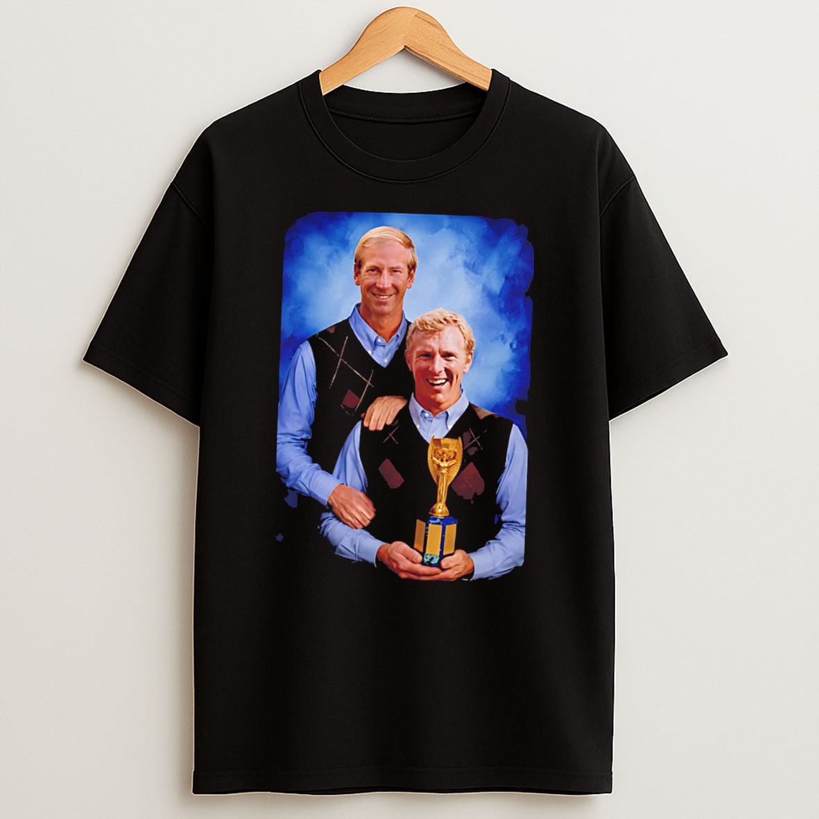 Original Bobby Charlton Bobby Moore England World Cup 1966 Step Brothers Tee T Shirt