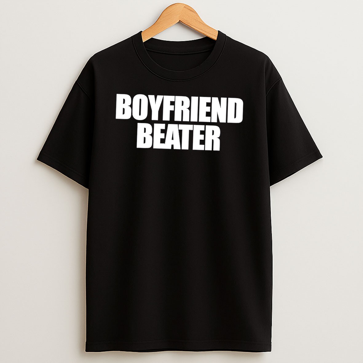 Original Boyfriend Beater Text Tee T Shirt