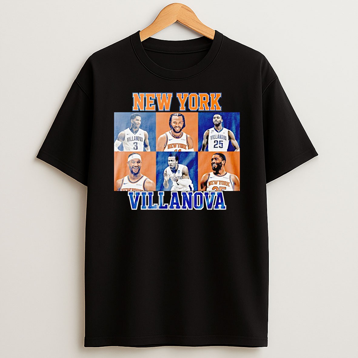 Original Jalen Brunson Josh Hart Mikal Bridges New York Knicks Villanova Basketball Nba Graphic T Shirt