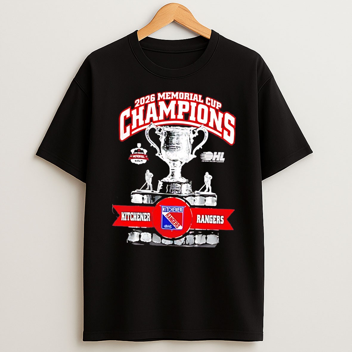 Original Kitchener Rangers 2026 Memorial Cup Champions Trophy Tee T Shirt