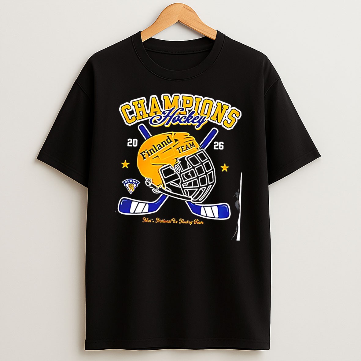 Original Maailman Mestarit Team Finland 2026 Iihf World Hockey Champions Tee T Shirt