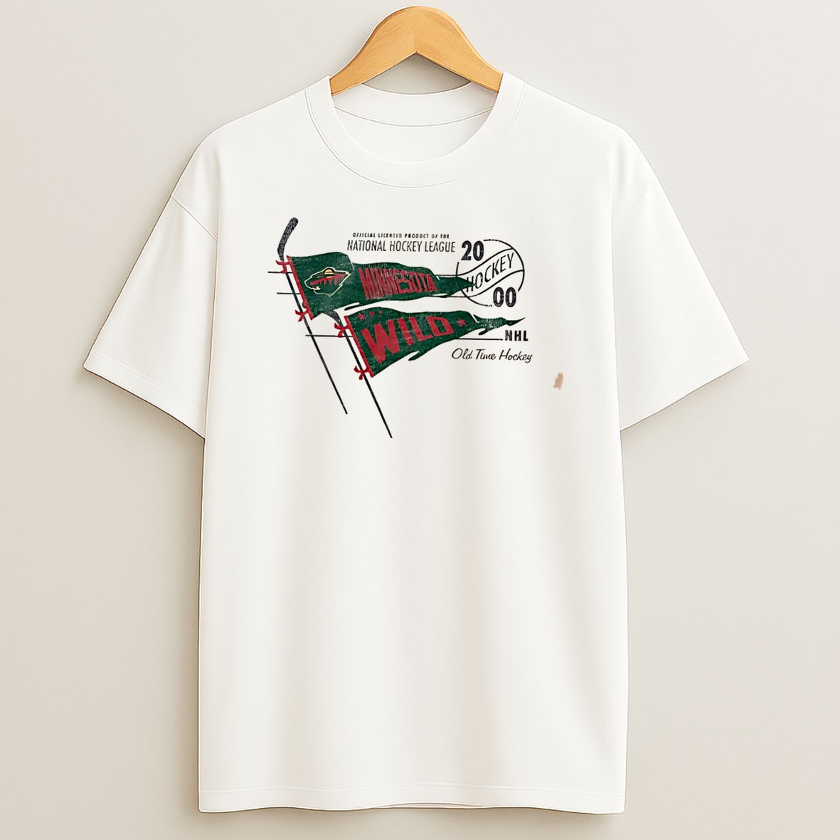 Original Minnesota Wild Licensed Product Of The National Hockey League 2000 Flag Tee T Shirt