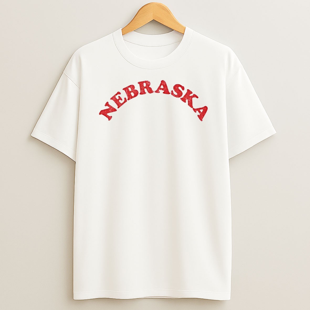 Original Nebraska Curved Logo Ringer T Shirt