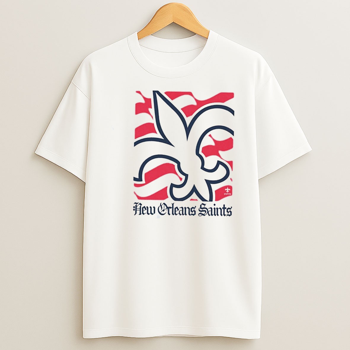 Original New Orleans Saints American 250th Flag Heritage Wordmark Tee T Shirt
