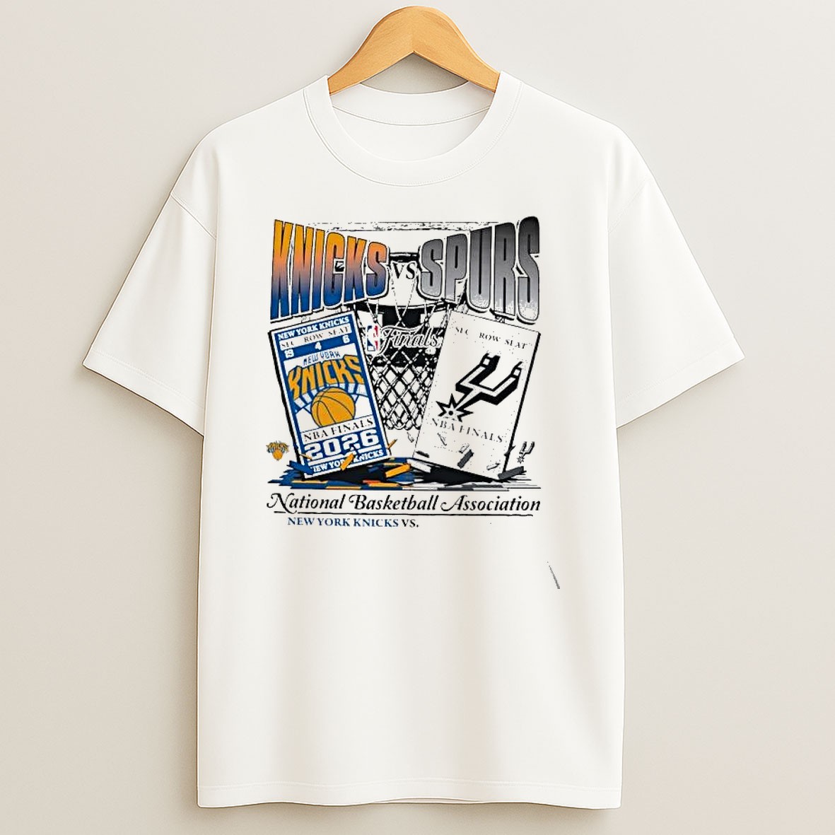 Original New York Knicks Vs San Antonio Spurs 2026 Nba Final Matchup Tee T Shirt