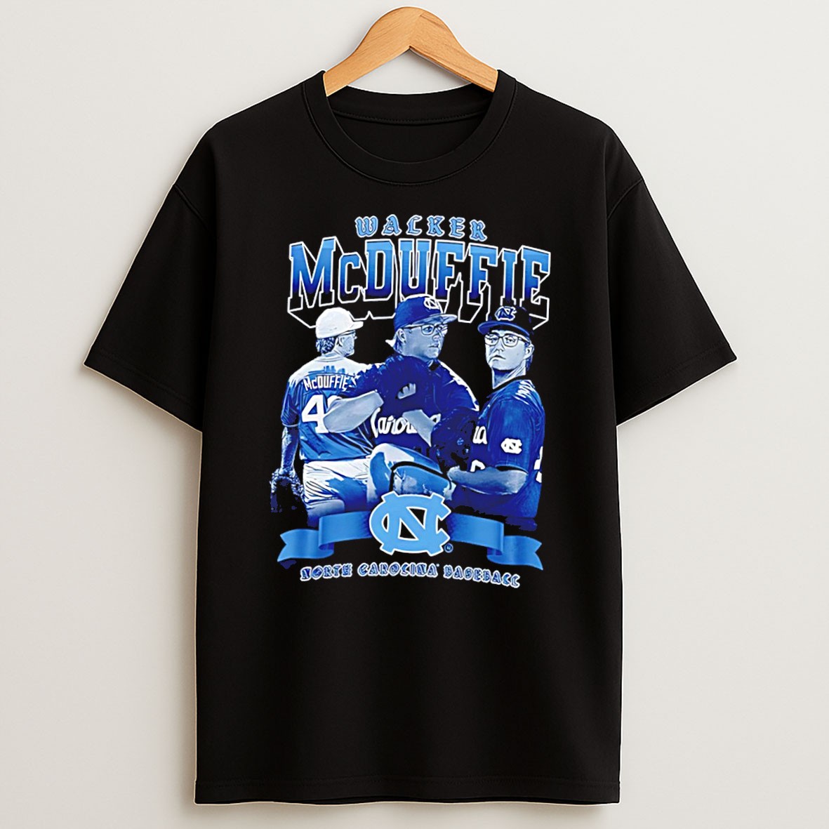 Original North Carolina Tar Heels Walker Mcduffie Team Members Graphic Tee T Shirt