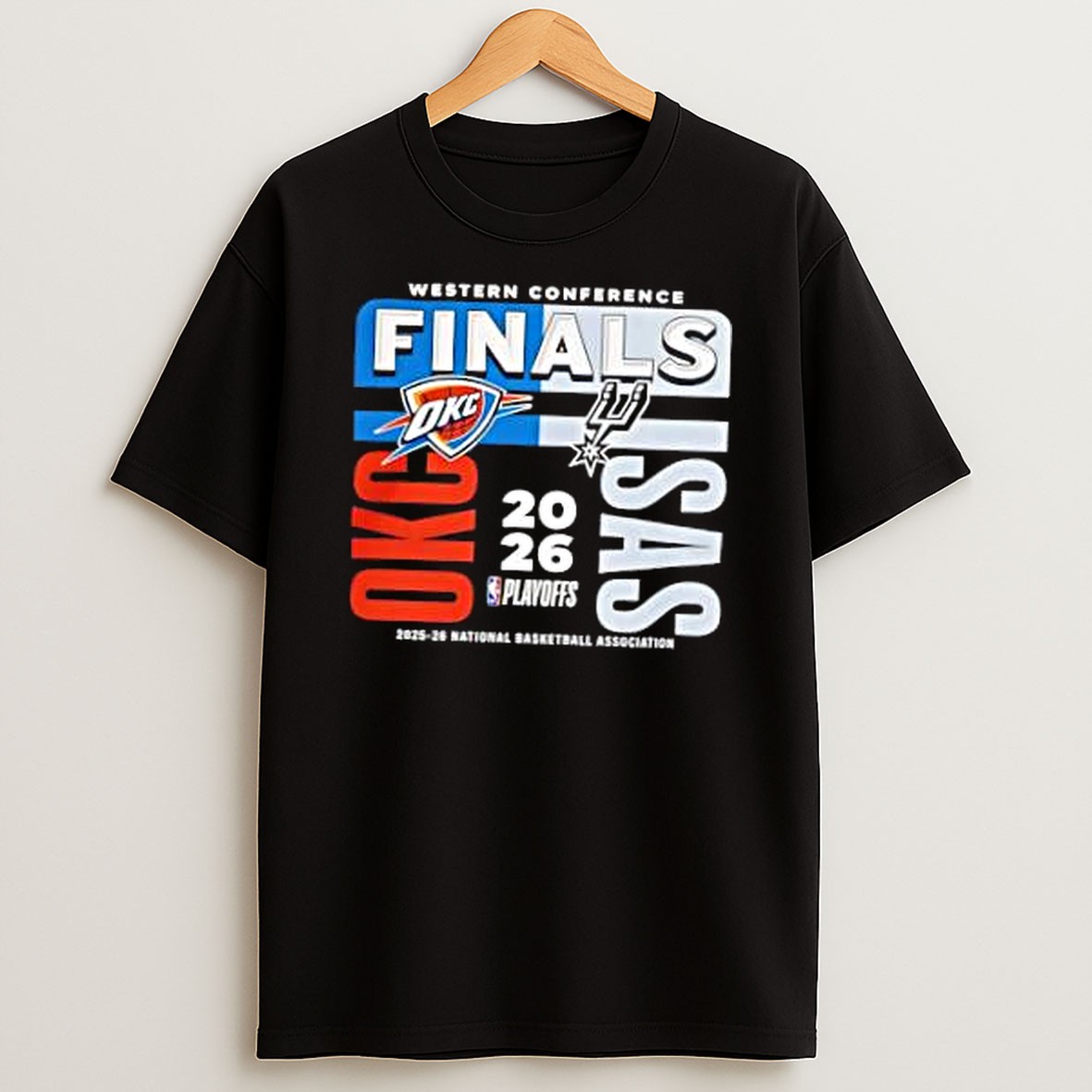 Original Oklahoma City Thunder Vs San Antonio Spurs 2025 26 Western Conference Finals Nba T Shirt