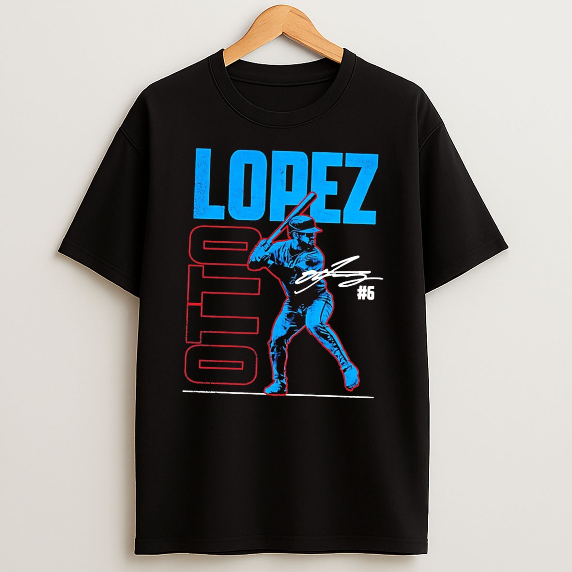 Original Otto Lopez Miami Marlins Signature Vintage Tee T Shirt