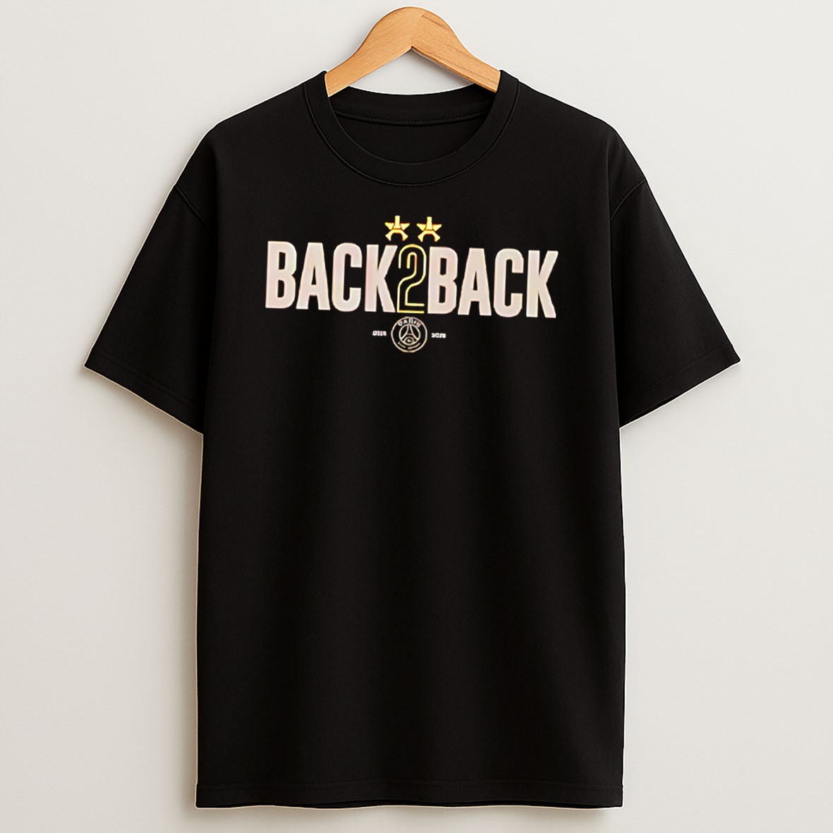 Original Paris Saint Germain Back2back Uefa Champions Tee T Shirt