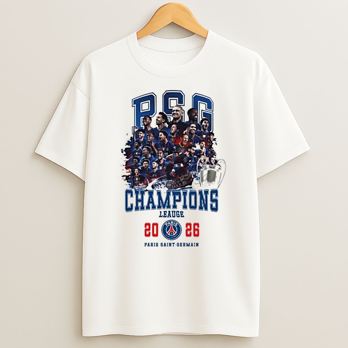 Original Paris Saint Germain Champions League Winners Psg 2026 T Shirt