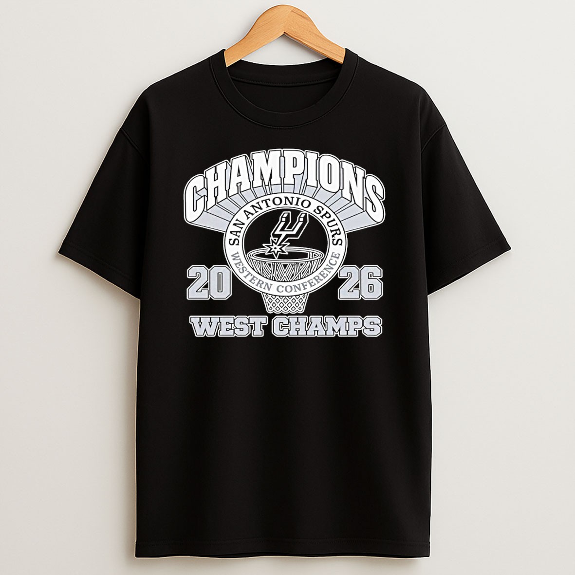 Original Retro San Antonio Basketball 2026 Spurs West Champs T Shirt