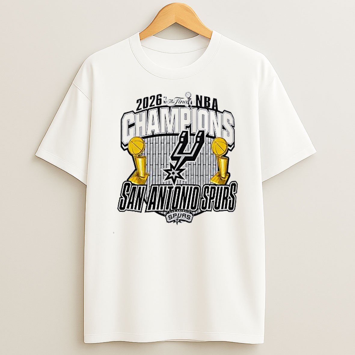 Original San Antonio Spurs 2026 Nba Finals Champions Trophy T Shirt