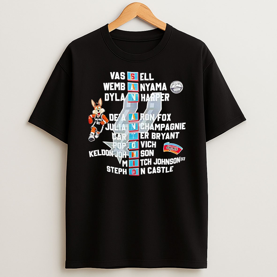 Original San Antonio Spurs Players Name Coyote Nba Champions T Shirt