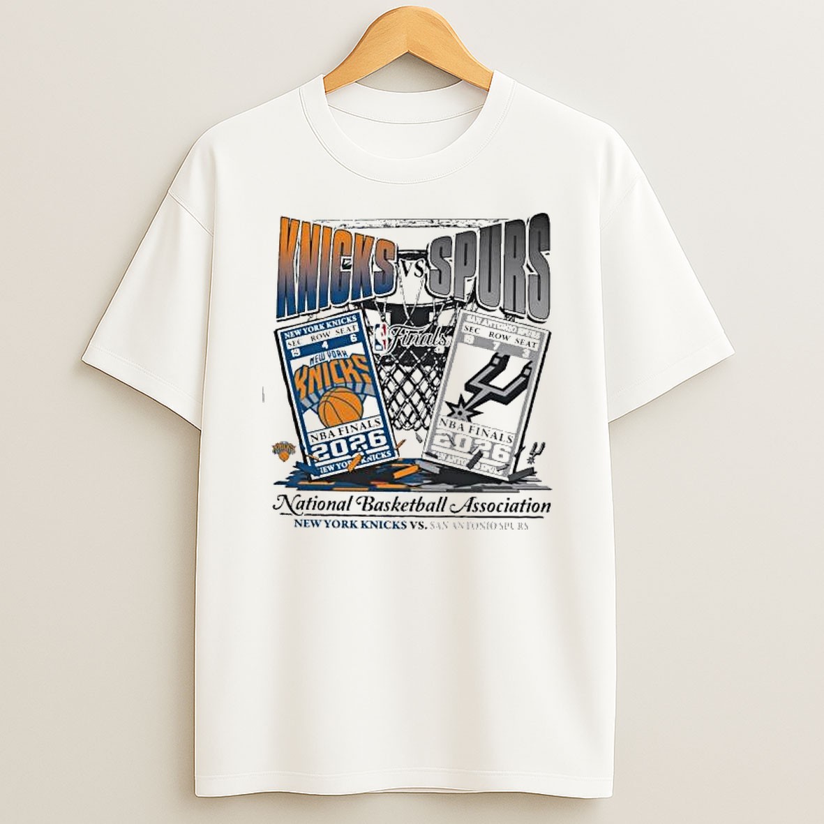 Original San Antonio Spurs Vs New York Knicks 2026 Nba Finals Matchup Franklin T Shirt