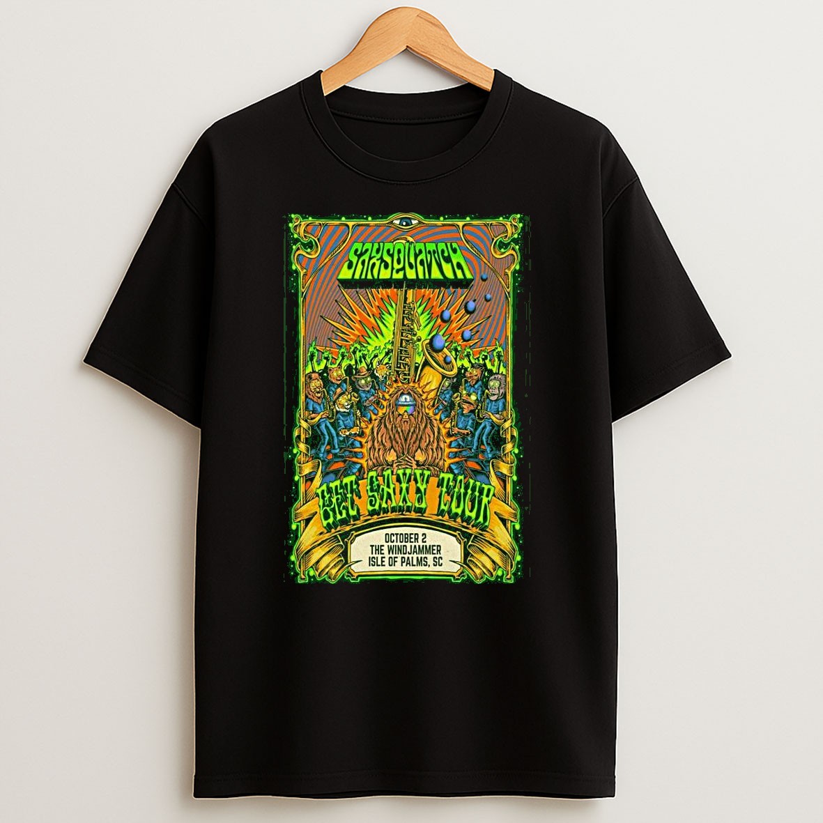 Original Saxsquatch The Windjammer Isle Of Palms Sc Oct 2 2026 1 T Shirt