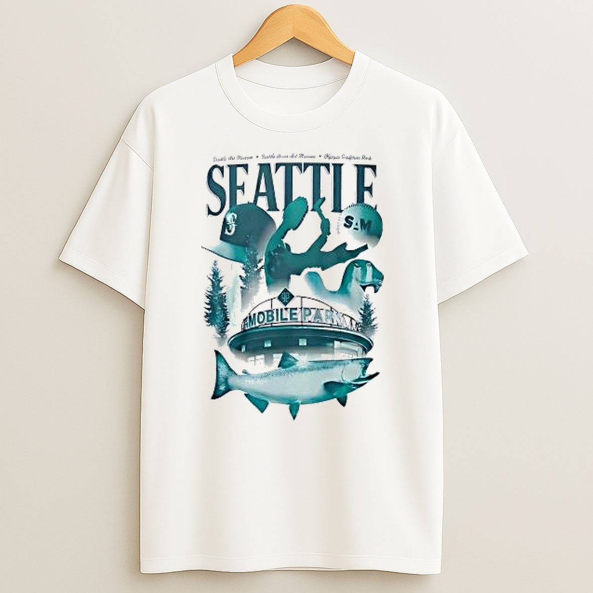 Original Seattle Mariners Art Museum Night Shit T Shirt