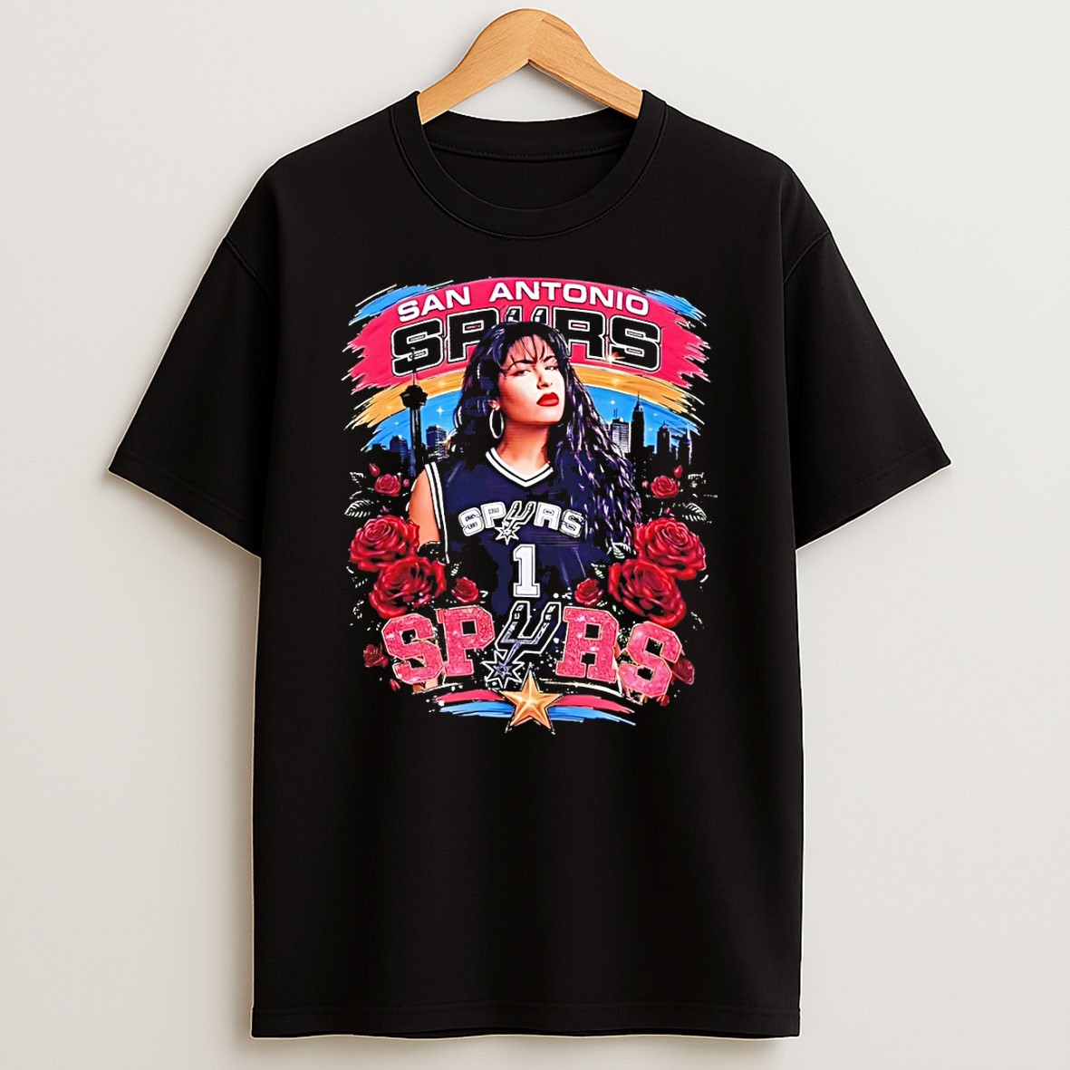 Original Selena San Antonio Spurs Roses T Shirt