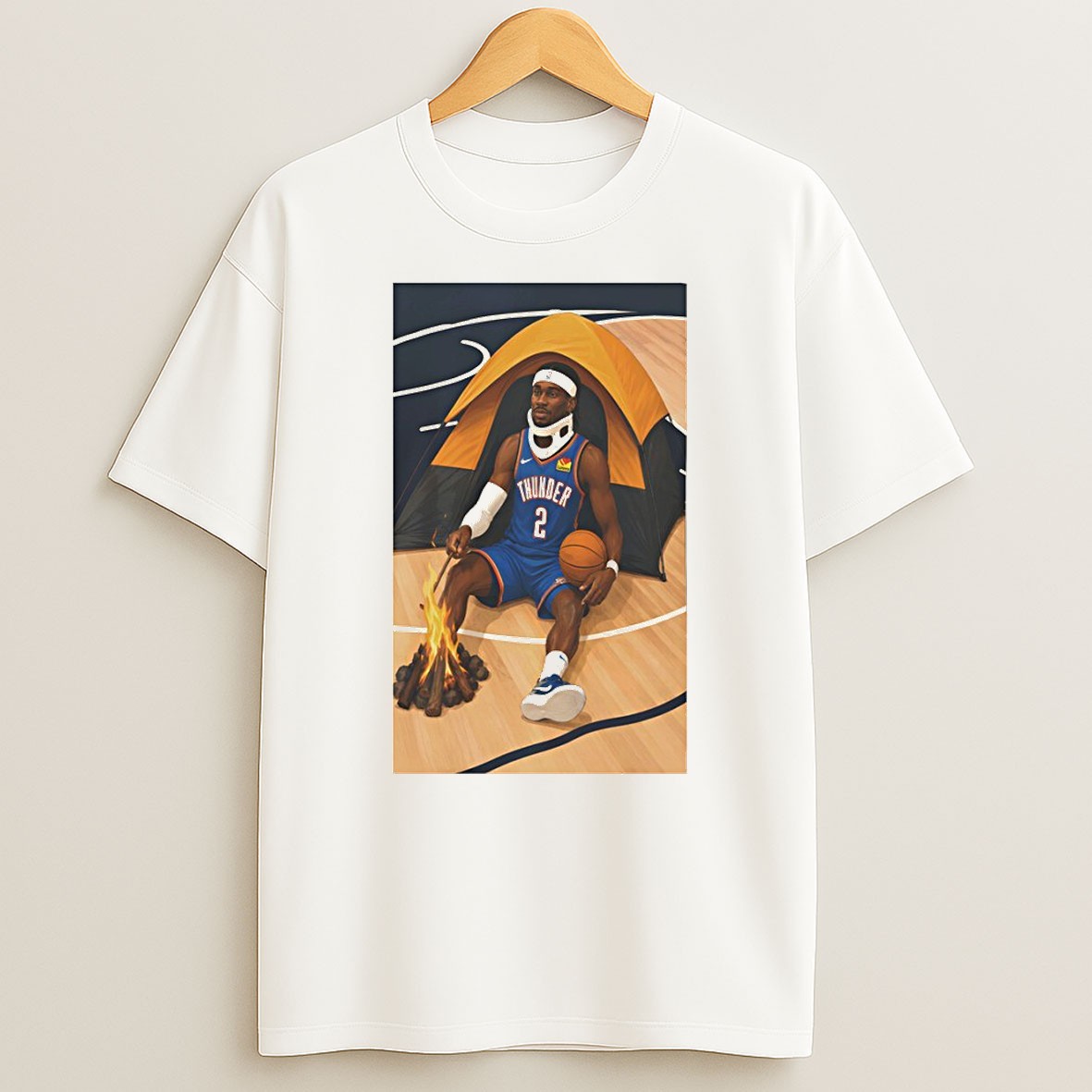 Original Shai Gilgeous Alexander Injury Oklahoma City Thunder Nba Cartoon 2026 T Shirt