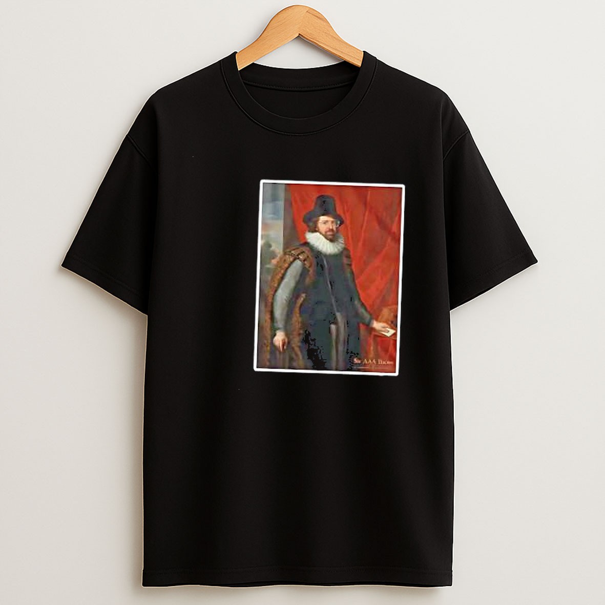 Original Sir Francis Bacon Parody In Glasses Portrait Of A Historical Figure T Shirt