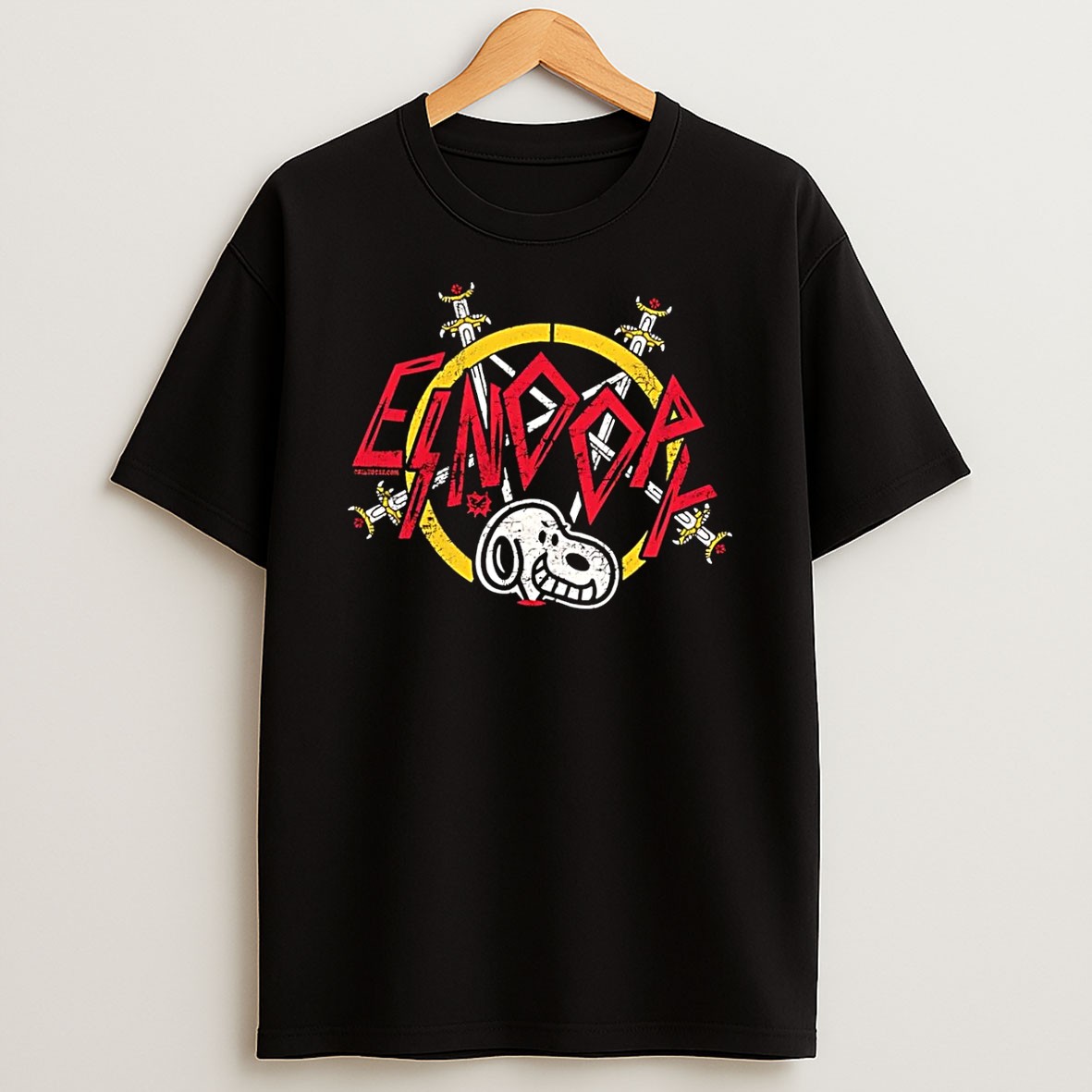 Original Snoop Dogg Peanuts Snoopy Slayer Heavy Metal Black T Shirt