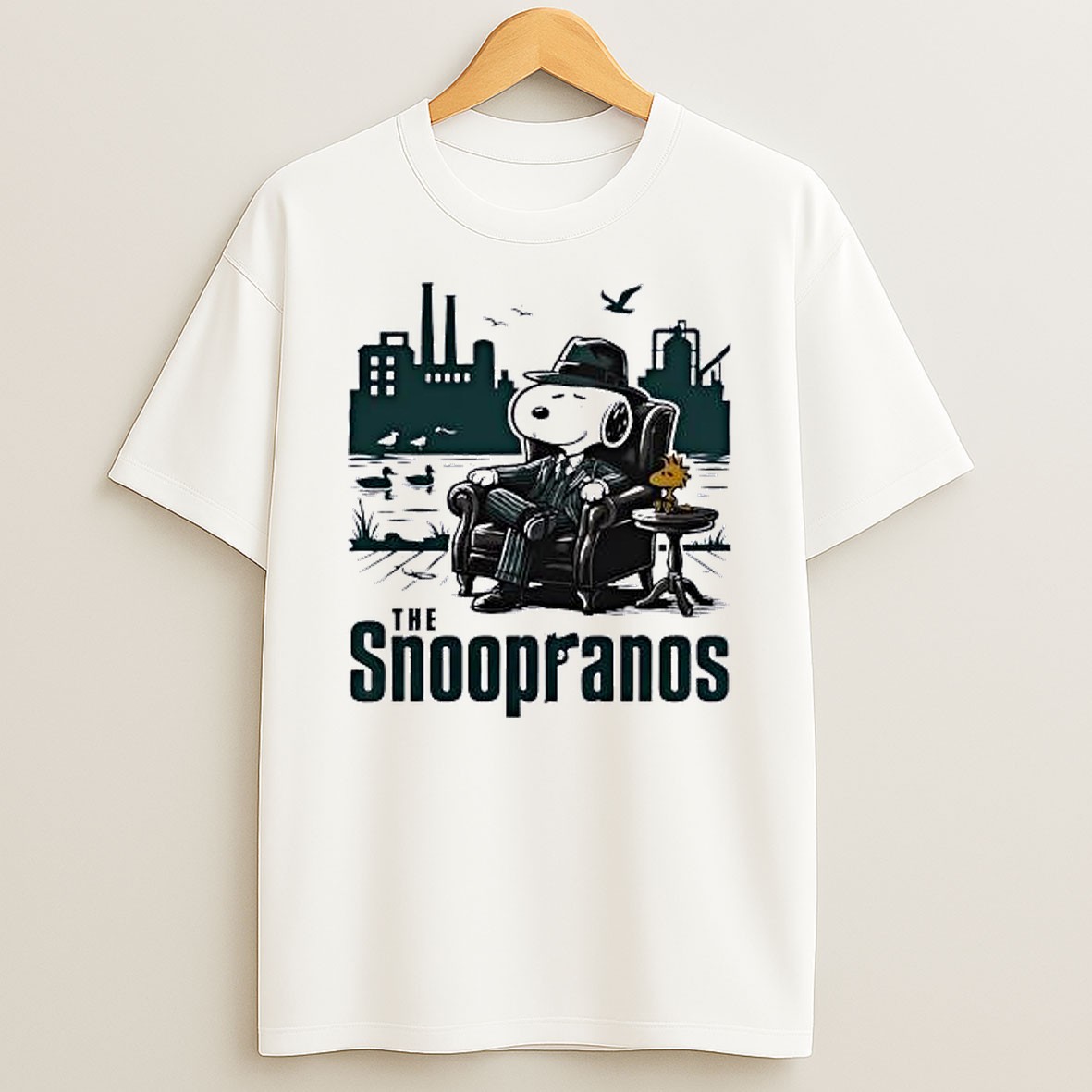 Original Snoopy Woodstock The Sopranos Peanuts Mafia Gangster Ducks The Snoopranos T Shirt