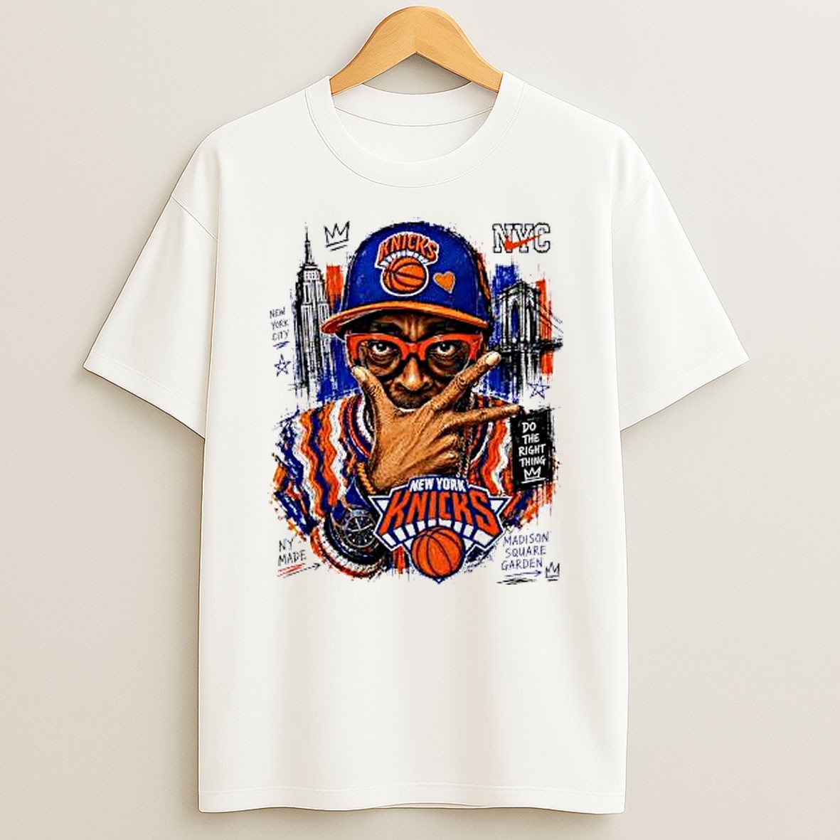 Original Spike Lee New York Knicks Do The Right Thing Madison Square Garden Nyc T Shirt