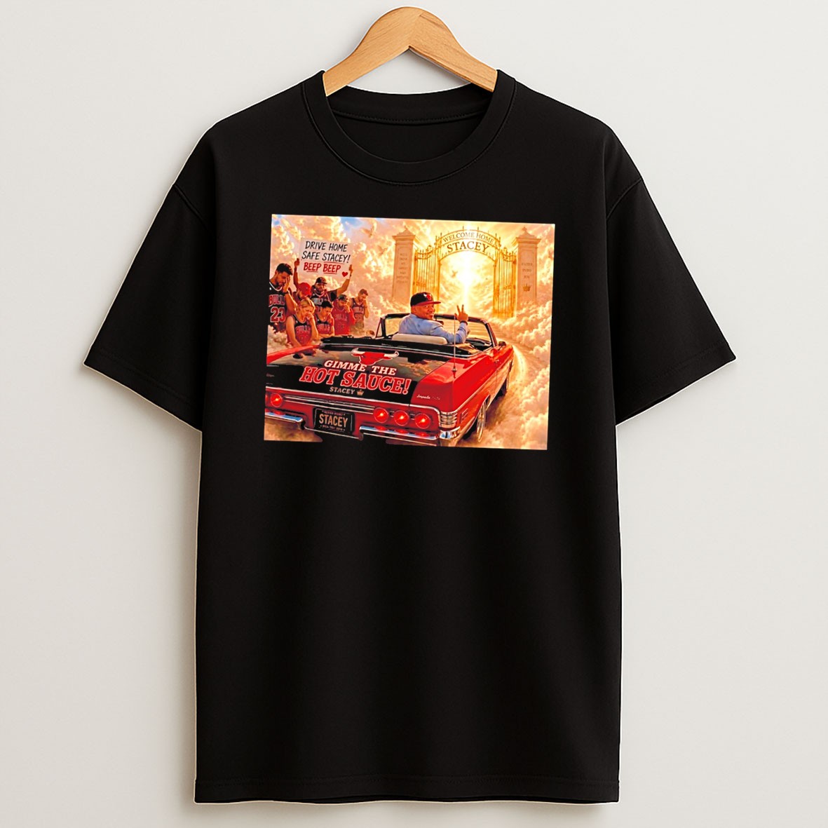 Original Stacey King Chicago Bulls Gimme The Hot Sauce Tee T Shirt
