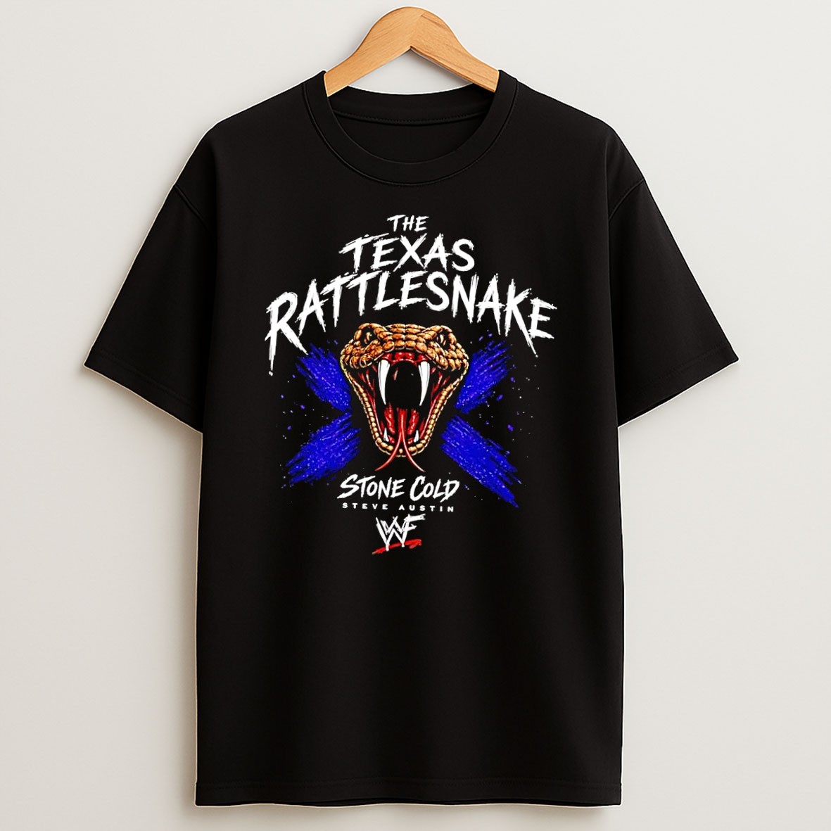 Original Stone Cold Steve Austin The Texas Rattlesnake Wwf Black T Shirt