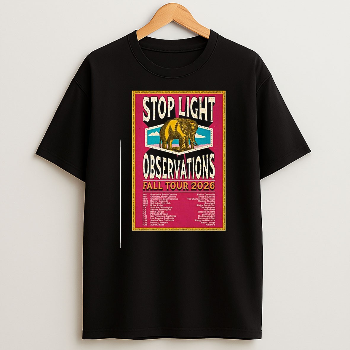 Original Stop Light Observations Fall 2026 Tour 1 T Shirt