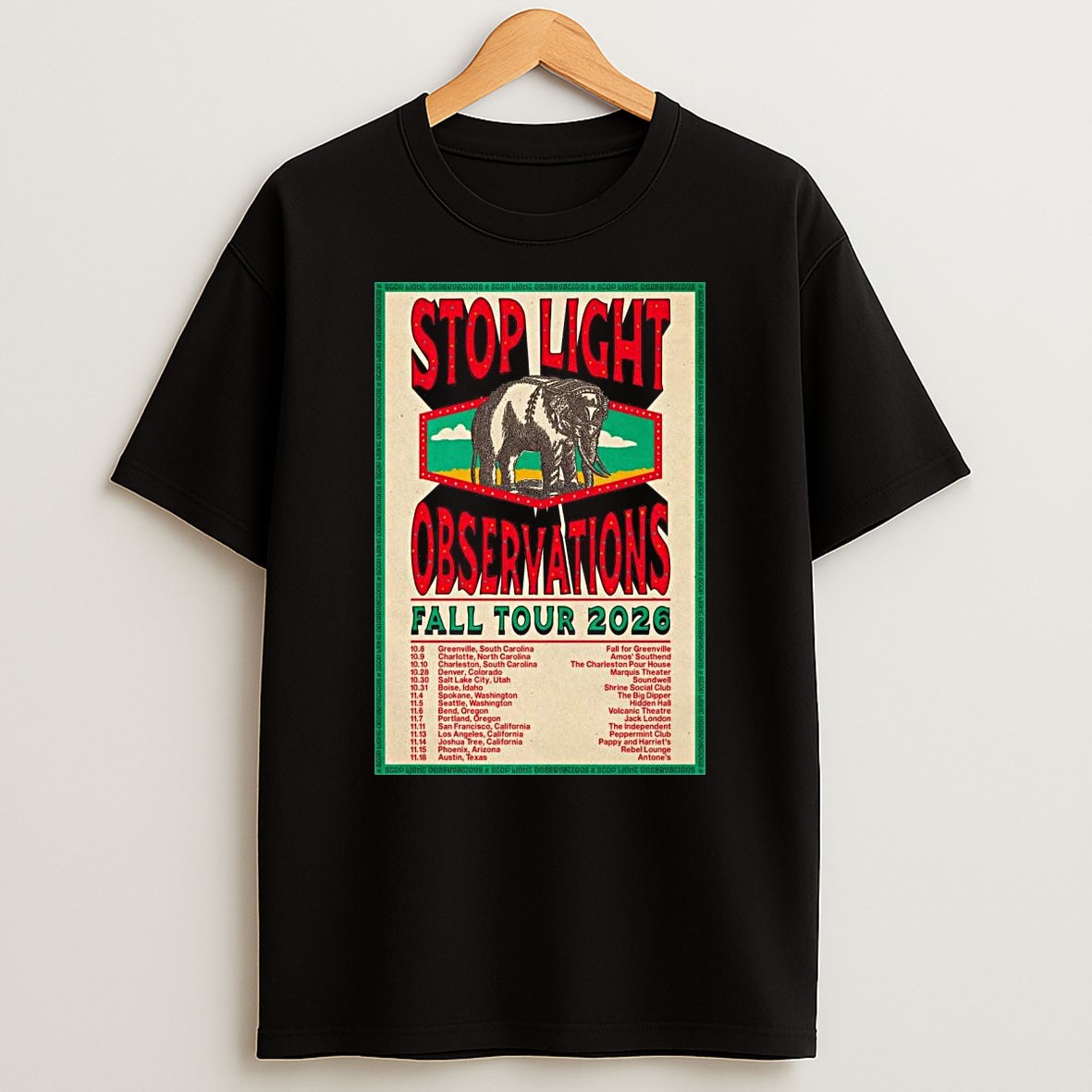 Original Stop Light Observations Tour Fall 2026 1 T Shirt