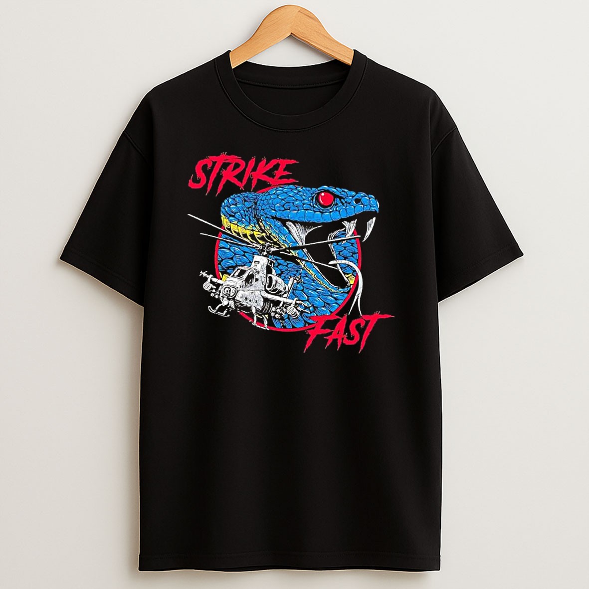 Original Strike Fast Ah 1 Cobra Attack Helicopter Snake Hirt T Shirt
