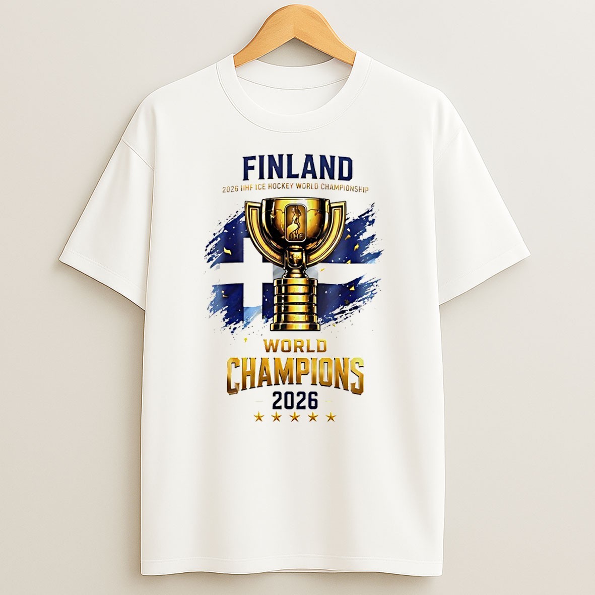 Original Suomi Finland Ice Hockey 5 Time Ice Hockey World Champions 2026 T Shirt