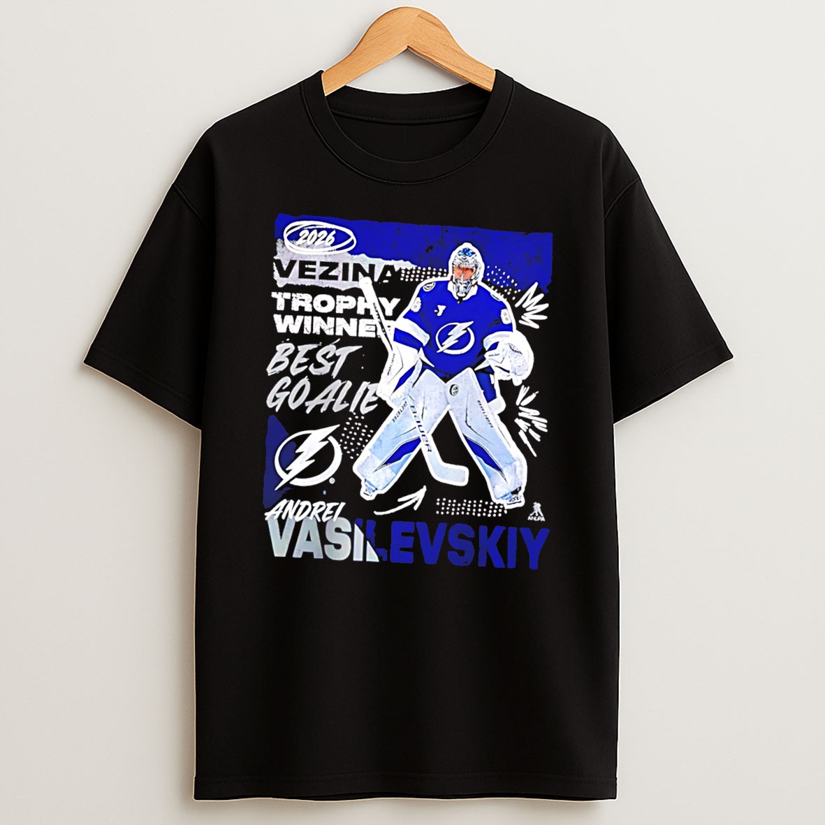 Original Tampa Bay Lightning Andrei Vasilevskiy 2026 Vezina Trophy Winner Tee T Shirt