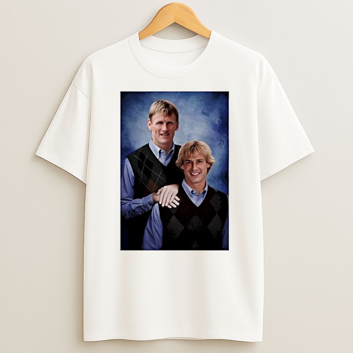 Original Teddy Sheringham And Jurgen Klinsmann Tottenham Step Brothers T Shirt