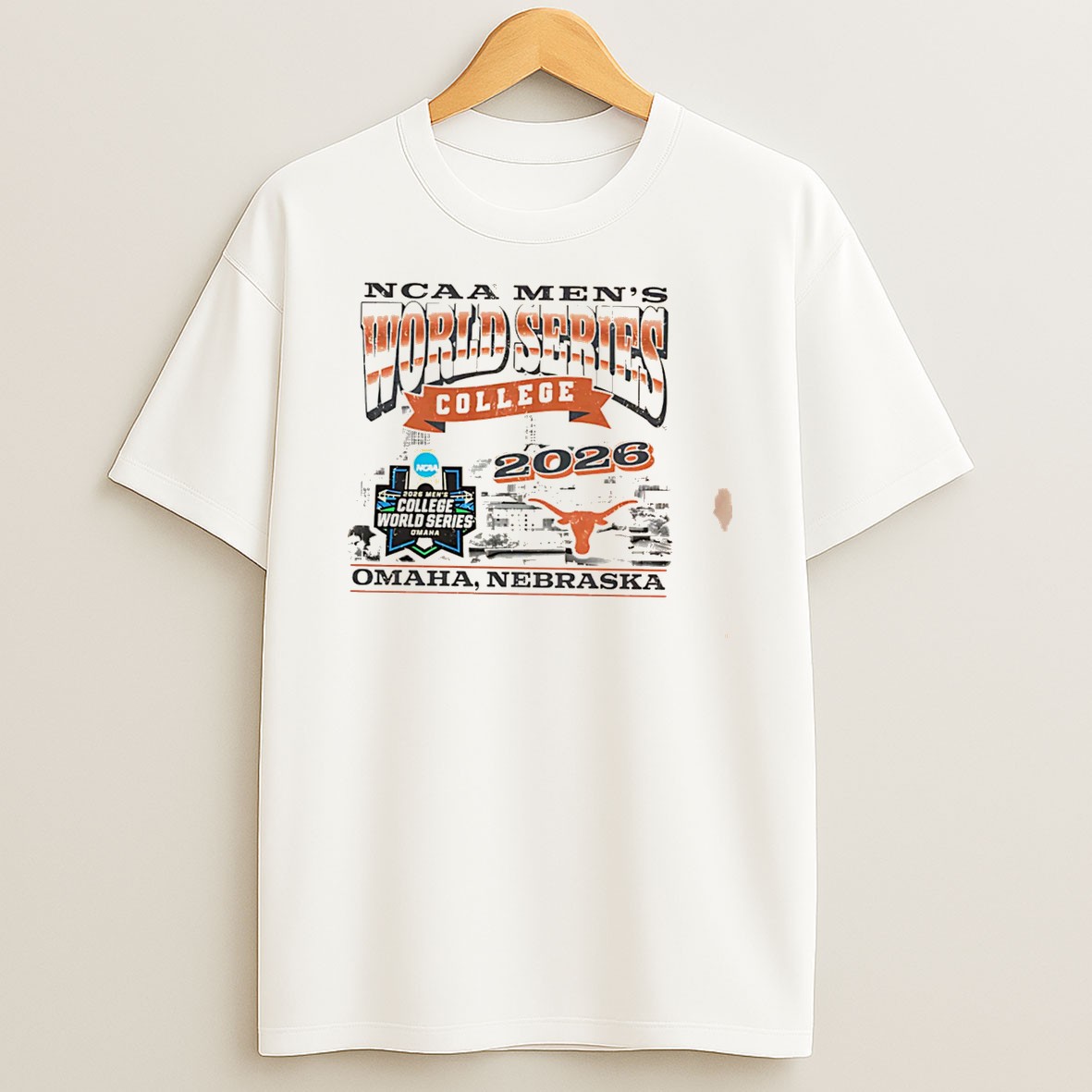 Original Texas Baseball 2026 Mens College World Series Skyline Tee T Shirt