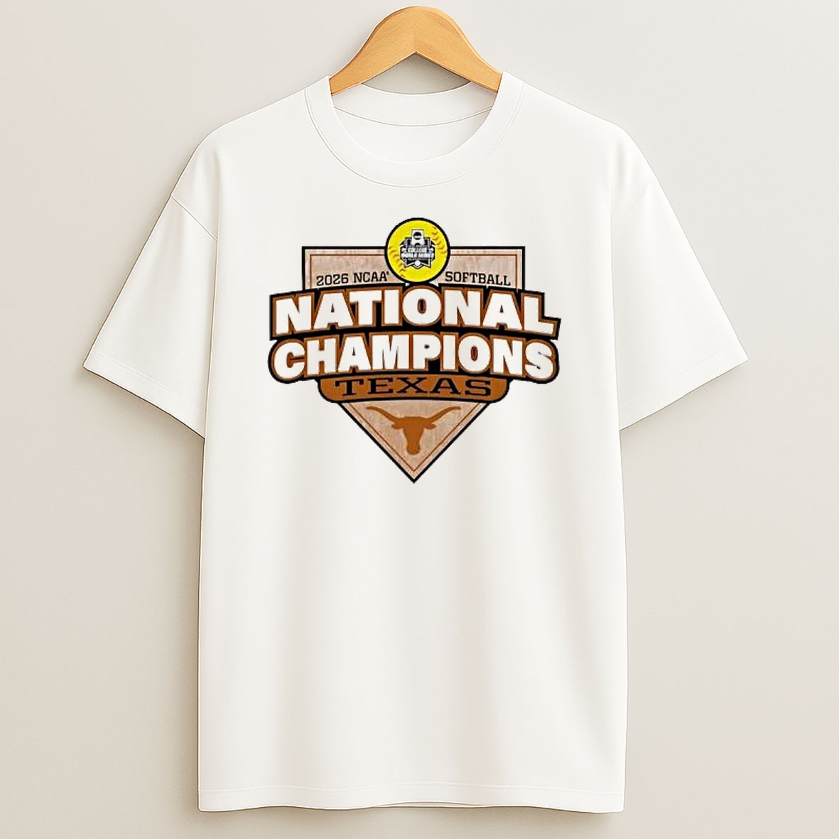 Original Texas Longhorns 2026 Softball National Champs Plate T Shirt