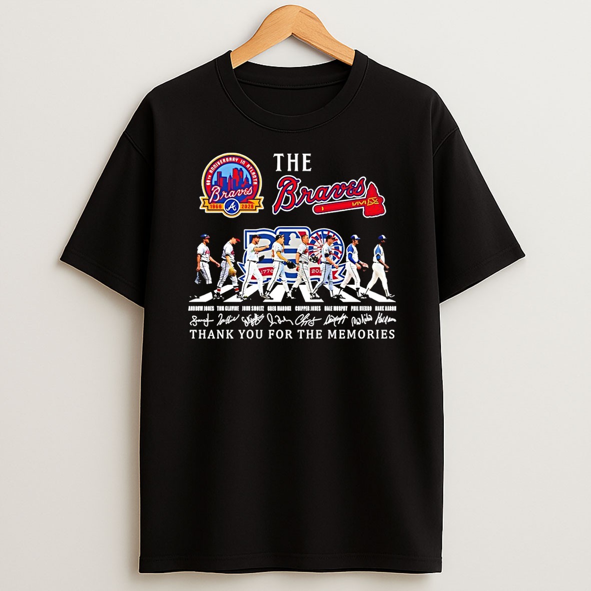 Original The Atlanta Braves Thank You For The Memories Abbey Road Signatures T Shirt