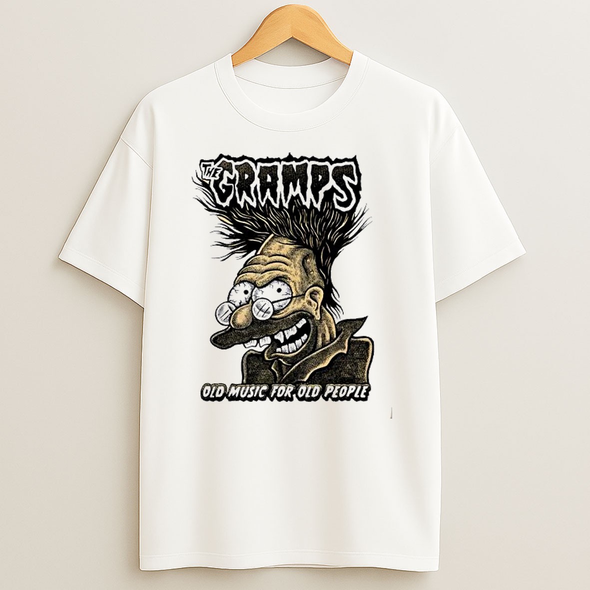 Original The Grandpa Simpson Old Music For Old People T Shirt