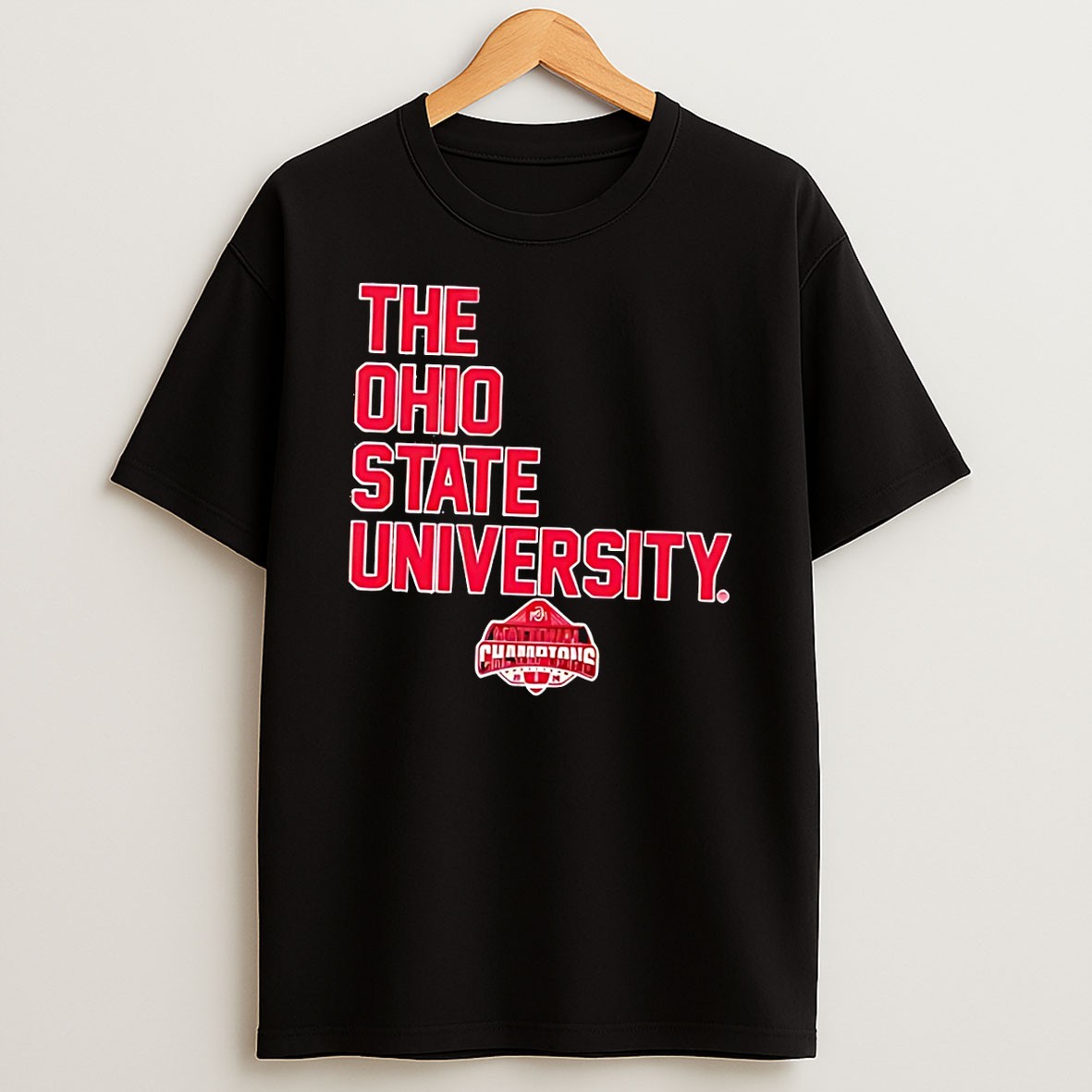 Original The Ohio State Buckeyes University National Champions Black T Shirt