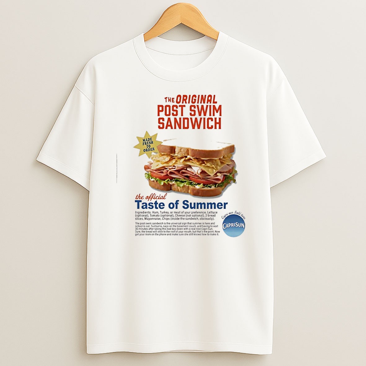 Original The Post Swim Sandwich The Taste Of Summer T Shirt