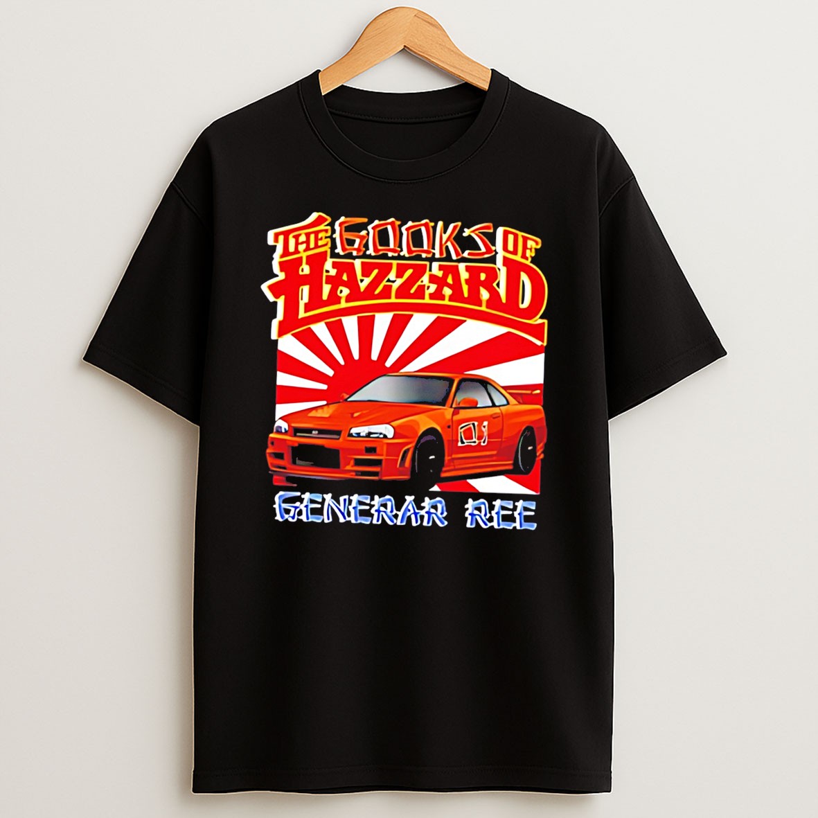 Original The Gooks Of Hazzard Generar Ree Japanese Rising Sun Background Tee T Shirt