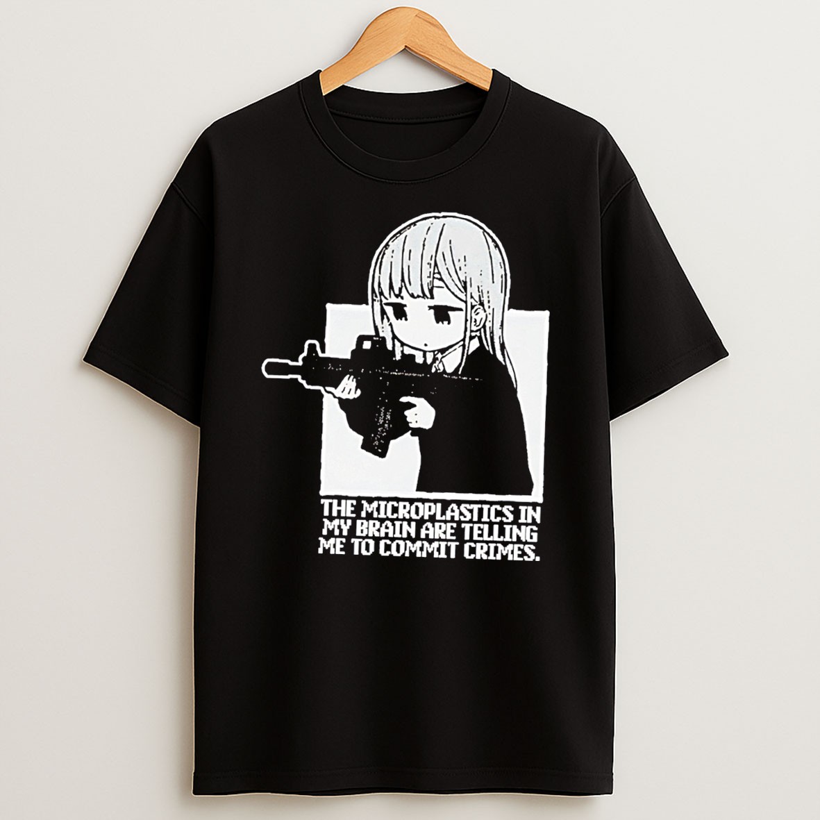 Original The Microplastics In My Brain Are Telling Me To Commit Crimes Tee T Shirt